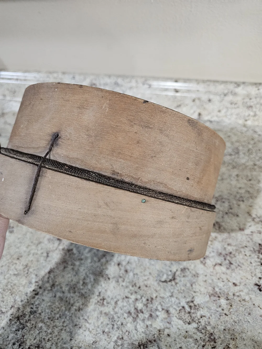Vintage/Antique Wooden Flour Sieve with Metal Mesh